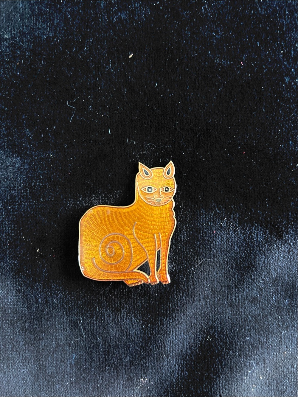 Orange Cat Enamel Pin - Pets Cat Accessory